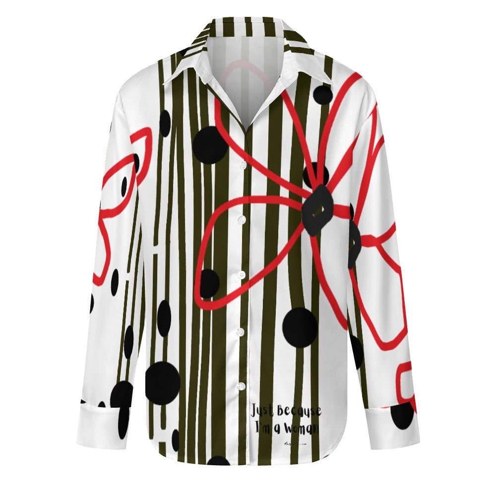 I1031 - Women's Long Sleeve Silk Shirt * Fun to Have