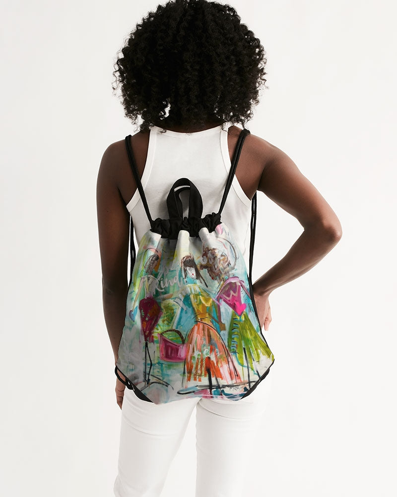 KC5001 Be Kind by Marie Manon Canvas Drawstring Bag