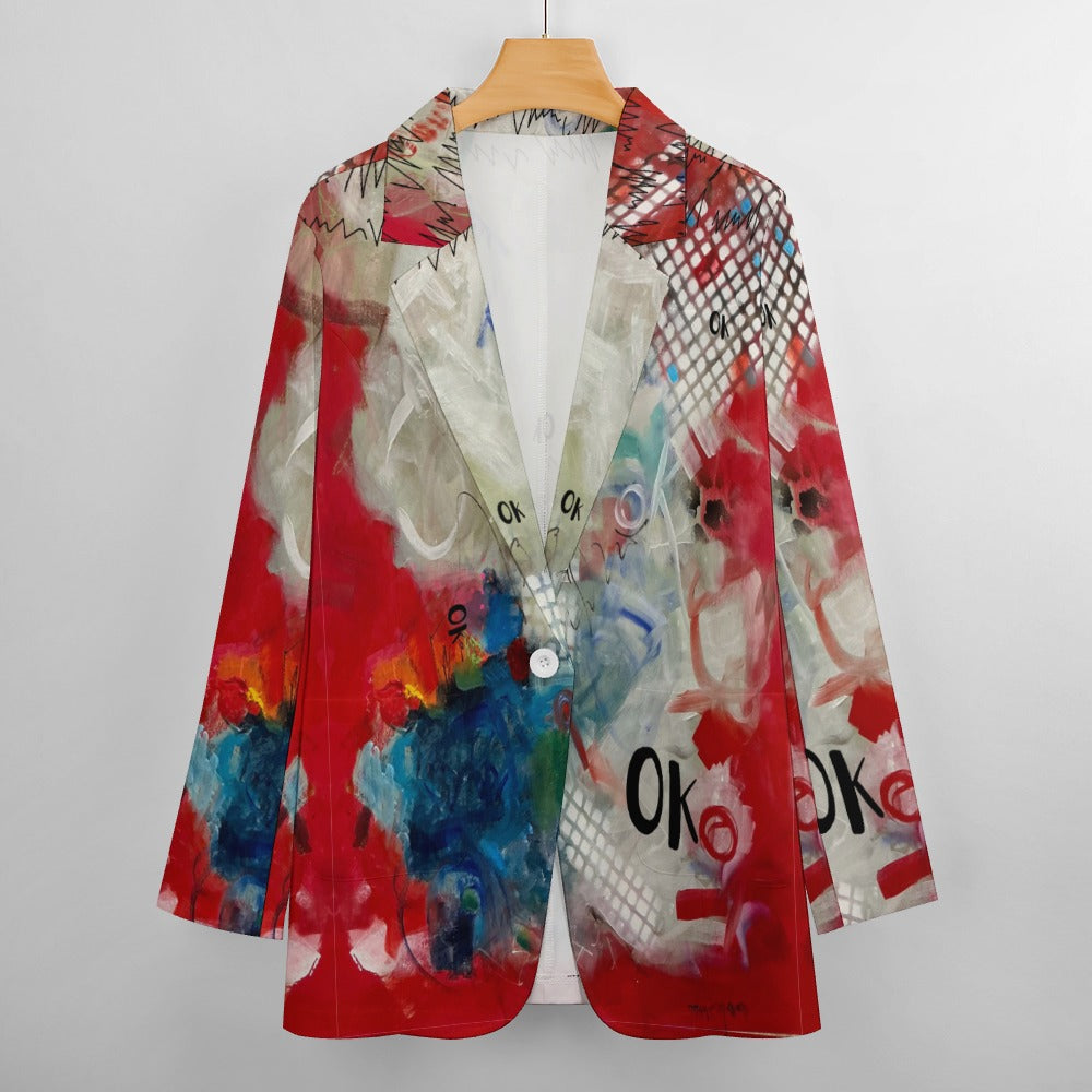 I1019 - Women's Casual Blazer * I am Ok